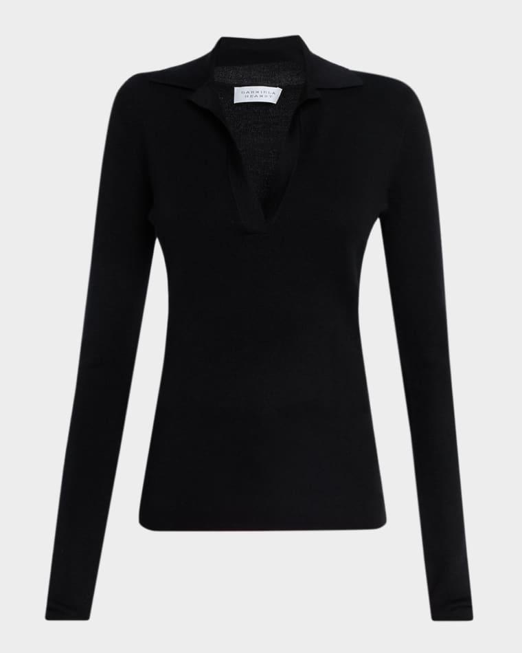 Samira Knit Cashmere-Silk Top by GABRIELA HEARST