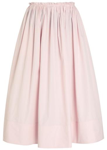 Shiva cotton-poplin midi skirt by GABRIELA HEARST