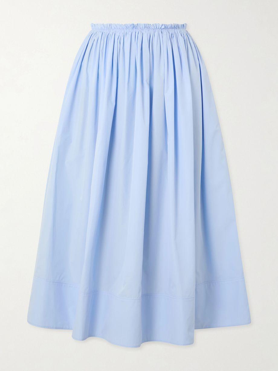 Shiva gathered cotton-poplin maxi skirt by GABRIELA HEARST