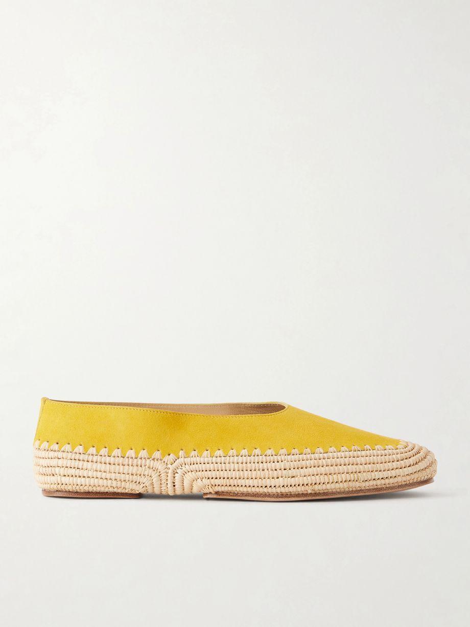 Strength suede and raffia ballet flats by GABRIELA HEARST