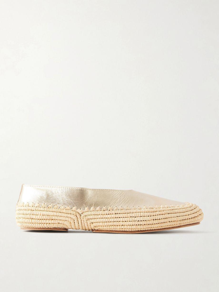 Strength suede and raffia ballet flats by GABRIELA HEARST