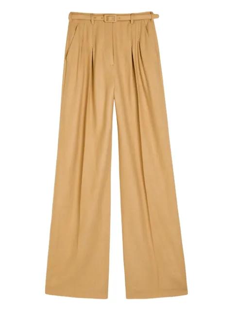 Vargas belted pleated trousers by GABRIELA HEARST