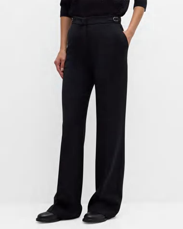 Vesta Wide-Leg Pants with Belted Detail by GABRIELA HEARST