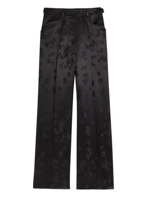 floral-print belt flared trousers by GABRIELA HEARST