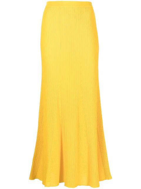 high-waisted wool skirt by GABRIELA HEARST