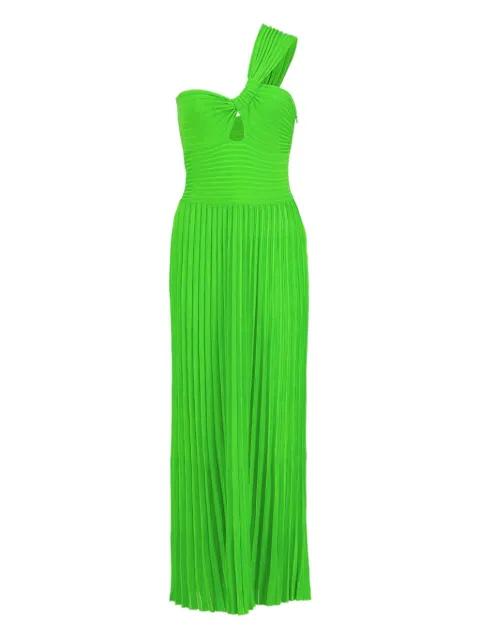 one-shoulder pleated maxi dress by GABRIELA HEARST