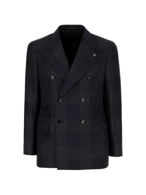 double-breasted checked blazer by GABRIELE PASINI