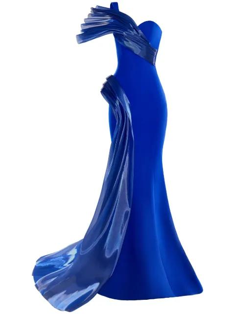 draped mermaid gown by GABY CHARBACHY