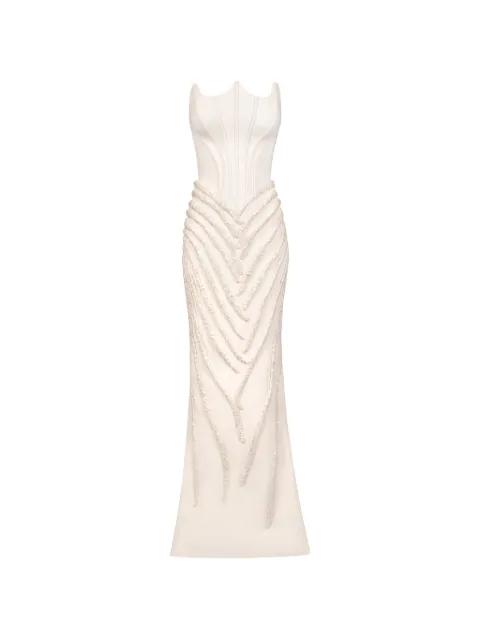 embellished strapless gown by GABY CHARBACHY