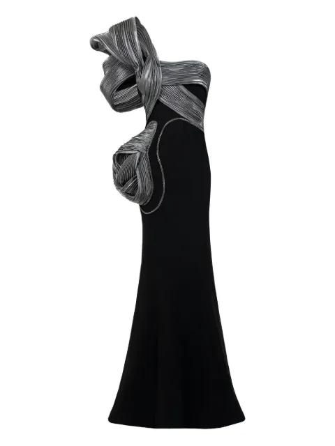 one-shoulder mermaid gown by GABY CHARBACHY