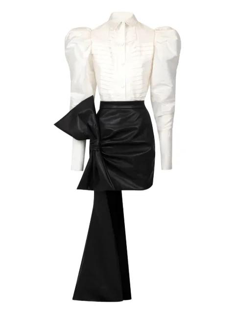 puff-sleeve bow-detail jumpsuit by GABY CHARBACHY