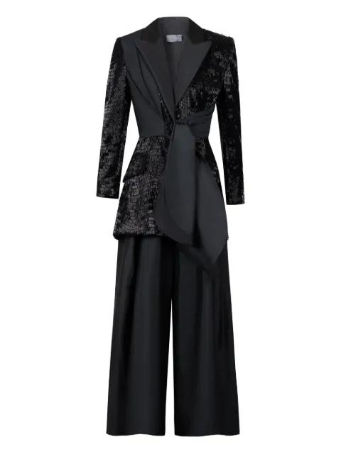 sequin-embellished wide-leg suit by GABY CHARBACHY