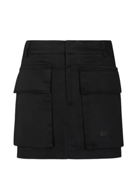 logo-patch cargo mini skirt by GAELLE PARIS