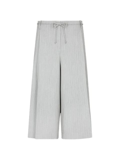 pinstripe-pattern drawstring-waist shorts by GAELLE PARIS
