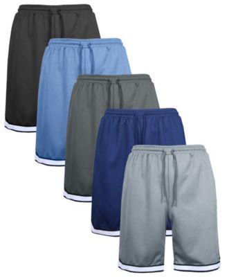 Men's 5-Pack Lightweight Breathable Moisture Wicking Mesh Shorts by GALAXY BY HARVIC