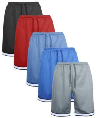 Men's 5-Pack Lightweight Breathable Moisture Wicking Mesh Shorts by GALAXY BY HARVIC