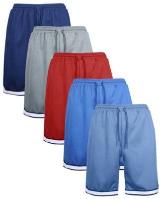 Men's 5-Pack Lightweight Breathable Moisture Wicking Mesh Shorts by GALAXY BY HARVIC