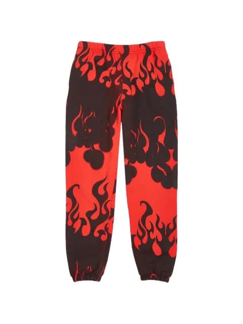 AK flame-print track pants by GALLERY DEPT.