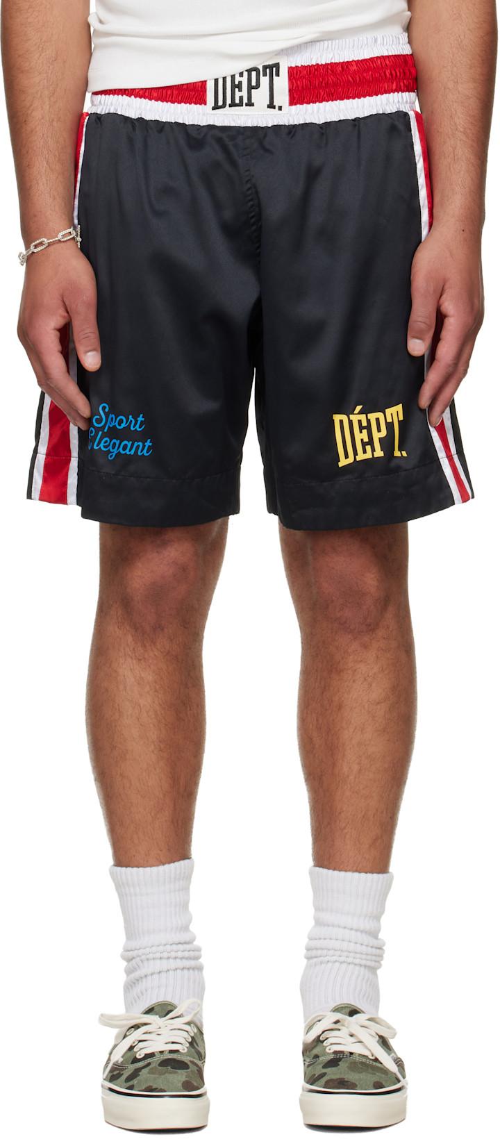 Black DÉPT Boxing Shorts by GALLERY DEPT.