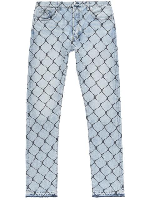 Cage slim-leg jeans by GALLERY DEPT.