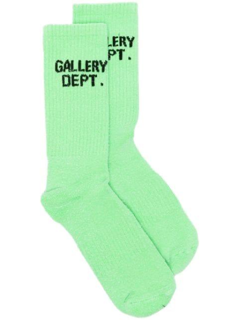 Clean logo intarsia-knit socks by GALLERY DEPT.