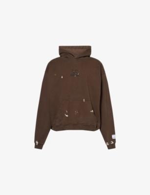 French Logo Painted  Cotton Hoody by GALLERY DEPT.