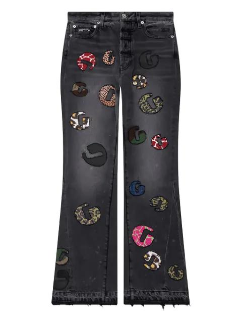 G Time La Flare appliqué wide-leg jeans by GALLERY DEPT.