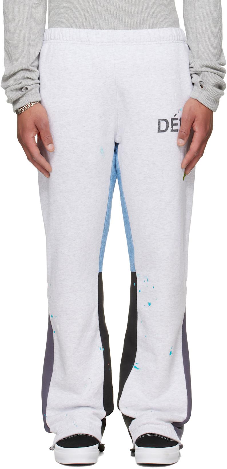 Gray Dépt Logo Painted Flare Sweatpants by GALLERY DEPT.