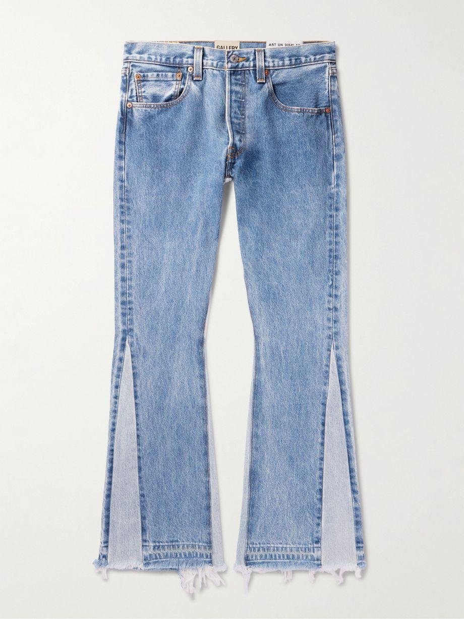 La Flare Distressed Two-Tone Jeans by GALLERY DEPT.
