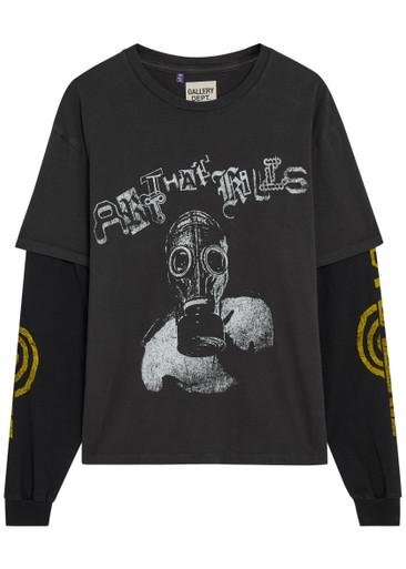 Layered printed cotton T-shirt by GALLERY DEPT.