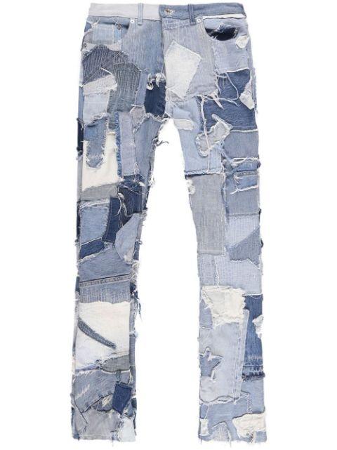 Logan patchwork straight jeans by GALLERY DEPT.