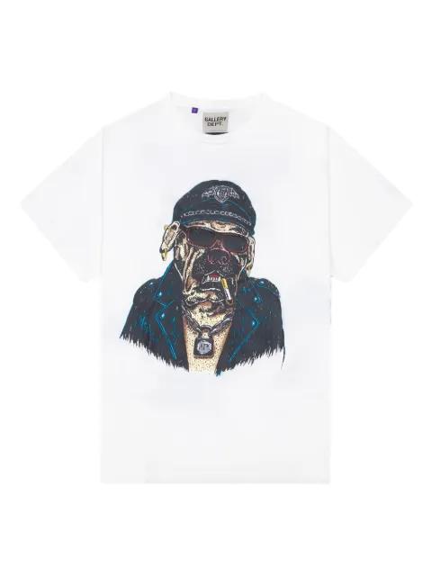 Oct Biker Dog graphic-print T-shirt by GALLERY DEPT.