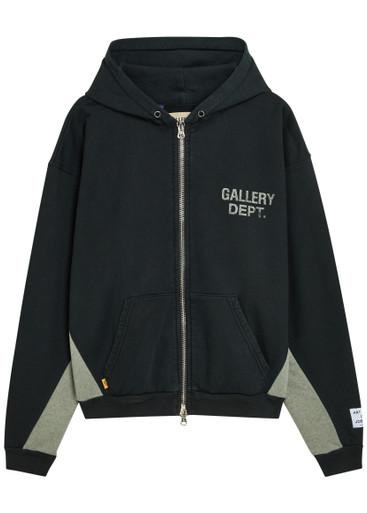 Panelled hoodied cotton sweatshirt by GALLERY DEPT.