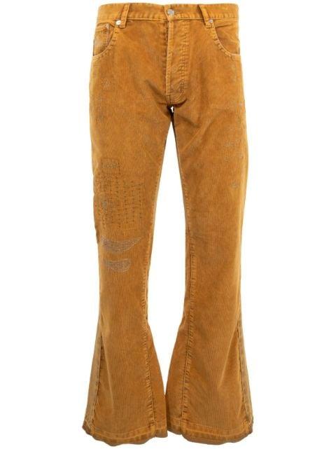 corduroy flared trousers by GALLERY DEPT.