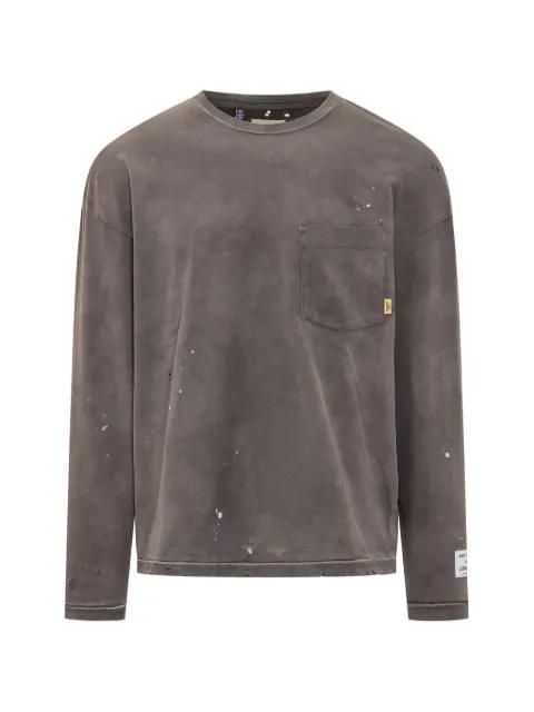 distressed-effect paint-splatter T-shirt by GALLERY DEPT.