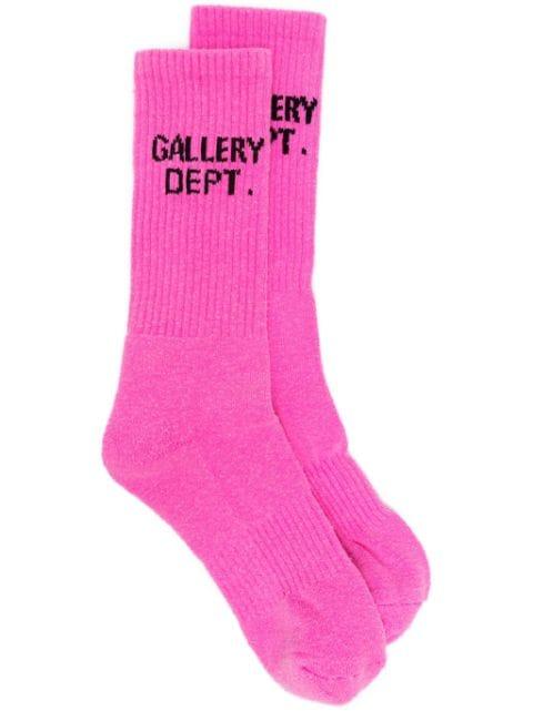 intarsia-knit logo socks by GALLERY DEPT.