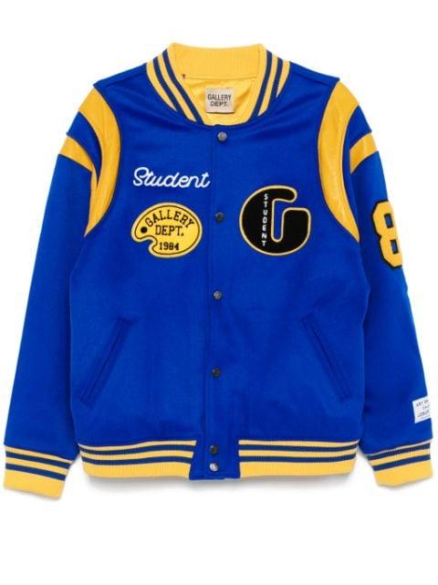 logo-appliqué wool bomber jacket by GALLERY DEPT.