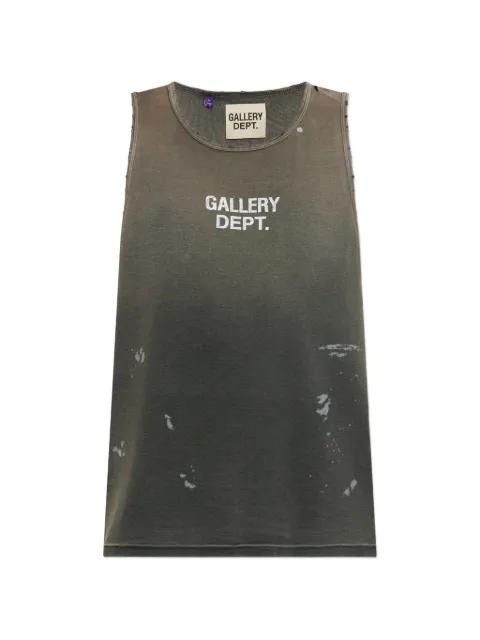 logo-print distressed vest by GALLERY DEPT.