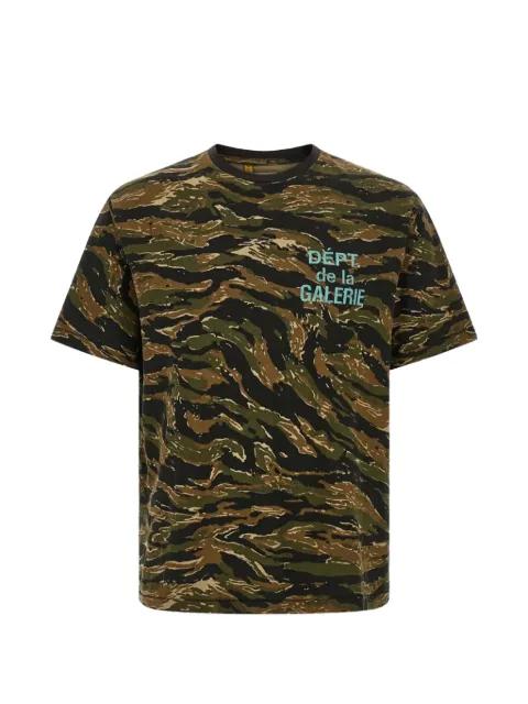 logo-print tiger-camo T-shirt by GALLERY DEPT.