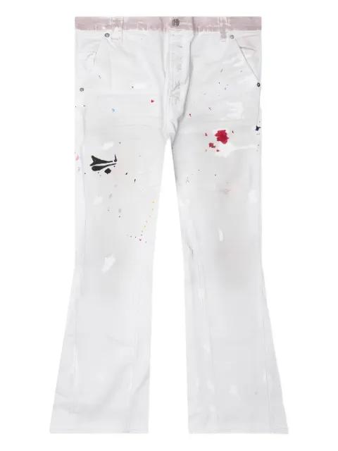 paint-splatter jeans by GALLERY DEPT.