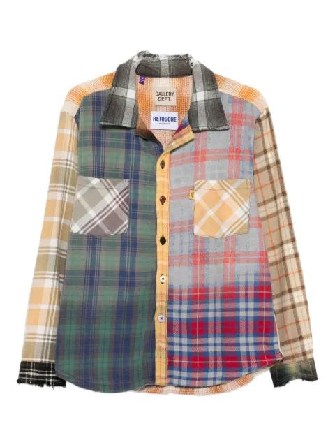 patchwork checked shirt by GALLERY DEPT.
