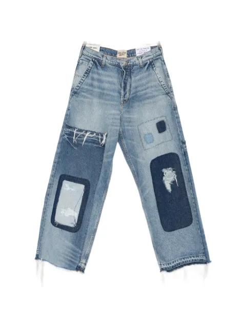 patchwork distressed jeans by GALLERY DEPT.