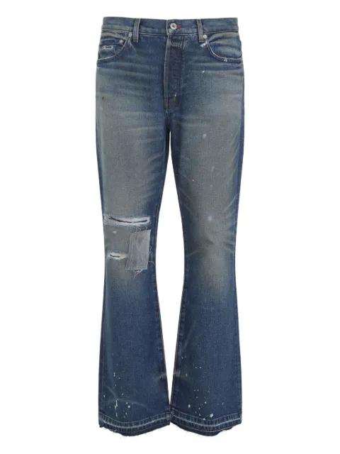 ripped patch jeans by GALLERY DEPT.