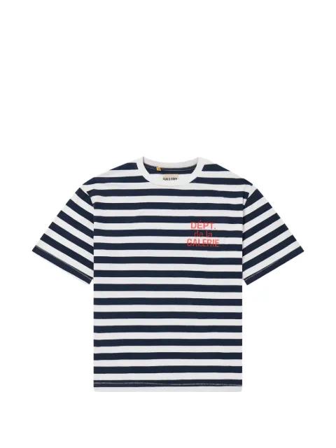 striped logo-print T-shirt by GALLERY DEPT.