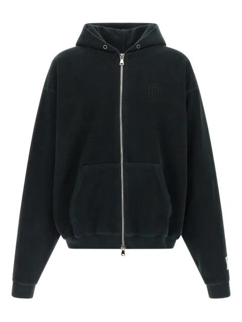 zip logo-embroidered hoodie by GALLERY DEPT.