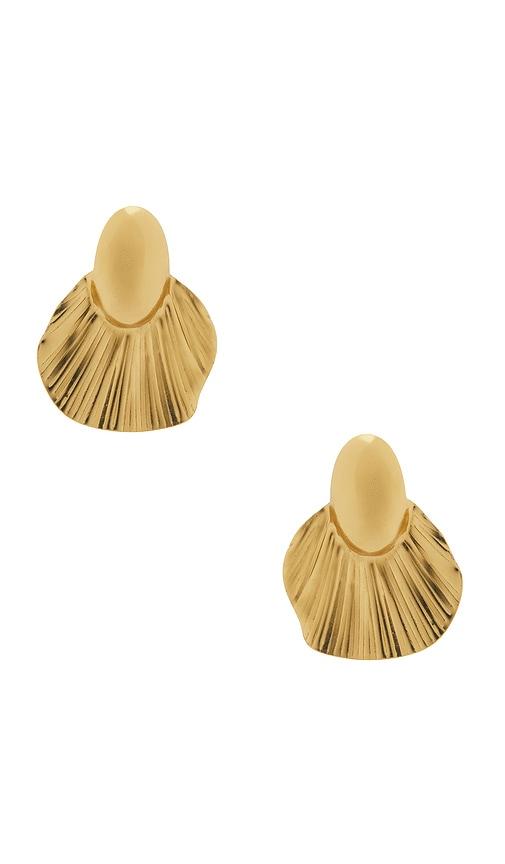 Galley Los Angeles Olivia Earrings in Metallic Gold by GALLEY LOS ANGELES