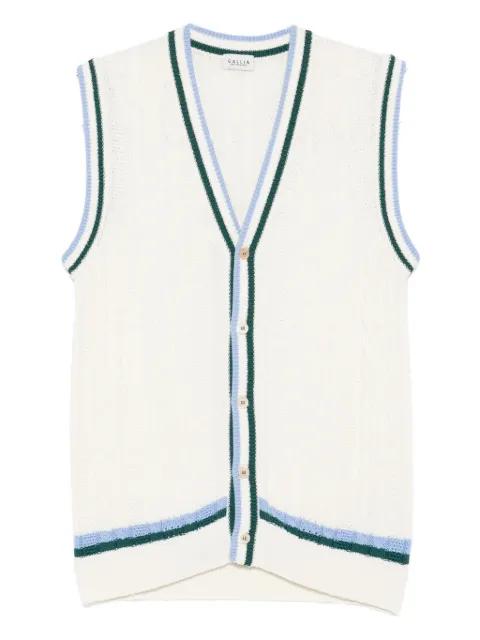 button sweater vest by GALLIA