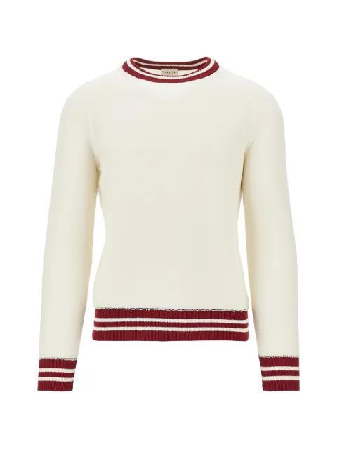 striped-trim sweater by GALLIA