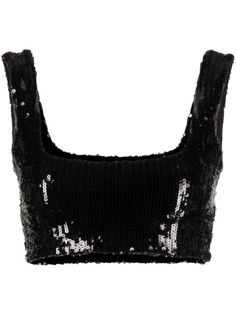 Beating Heart sequin crop top by GALVAN