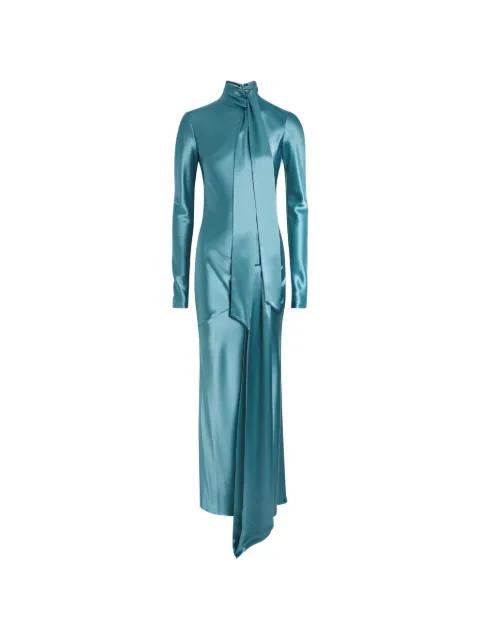 Emilie tie draped midi dress by GALVAN